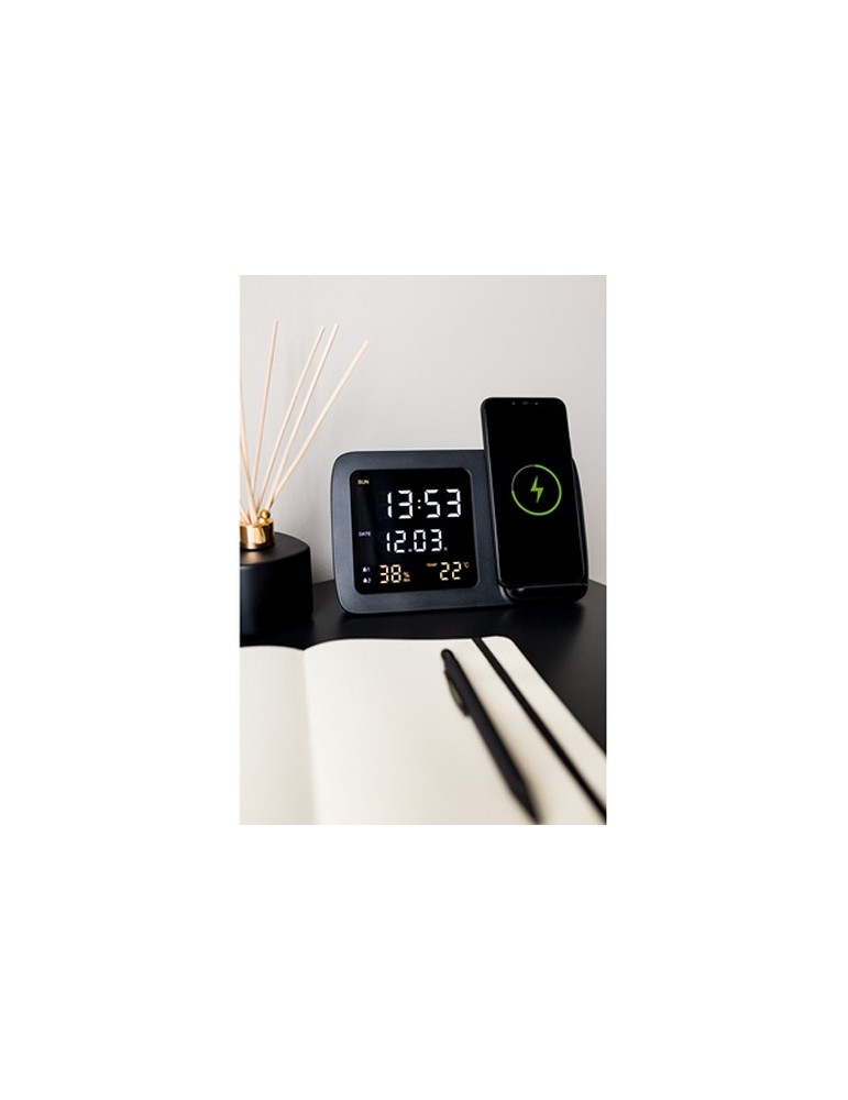 Chargeur sans fil 5W-15W Exclusive Collection , horloge numérique multifonctionnelle | Isha