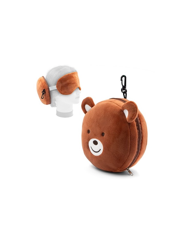 Ours en peluche, oreiller de voyage, masque de nuit | Ren