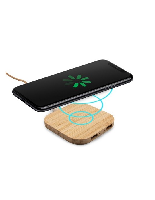 Chargeur sans fil en bambou 10W B'RIGHT | Jazzlyn