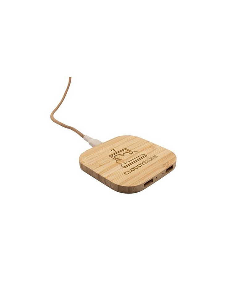 Chargeur sans fil en bambou 10W B'RIGHT | Jazzlyn