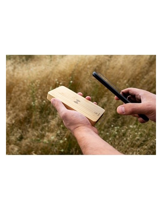 Power Bank sans fil en bambou 8000 mAh B'RIGHT, chargeur sans fil 15W | Benson
