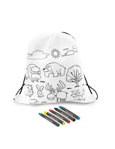 Sac à cordon pour coloriage, crayons | Brody