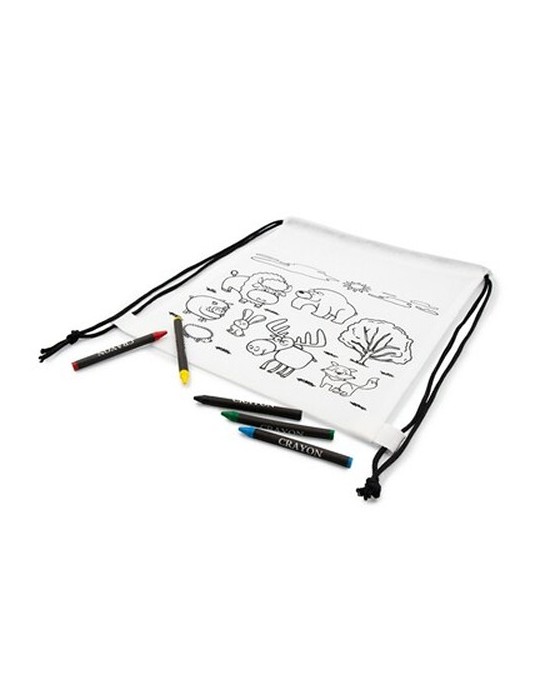 Sac à cordon pour coloriage, crayons | Brody