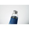 Bouteille et housse en denim personnalisées pour panier pique-nique 4 personnes, MIMBRE PLUS Matières : verre Couleurs : bleu im