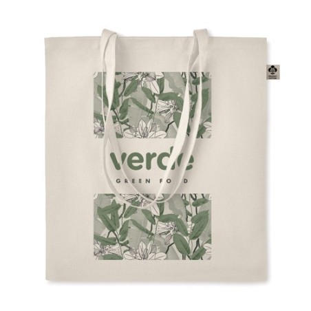 Sac shopping  en coton organique ZIMDE Matières : coton biologique Couleurs : beige cadeau entreprise pas cher