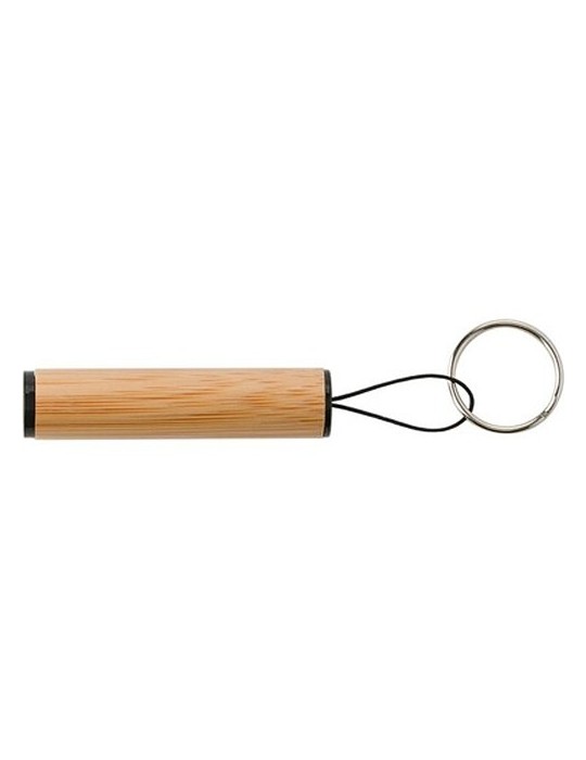 Mini torche en bambou, porte-clés