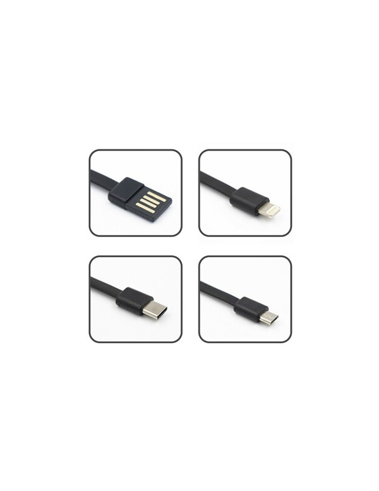 Power Bank 10000 mAh, 3 câbles de charge inclus | Tim
