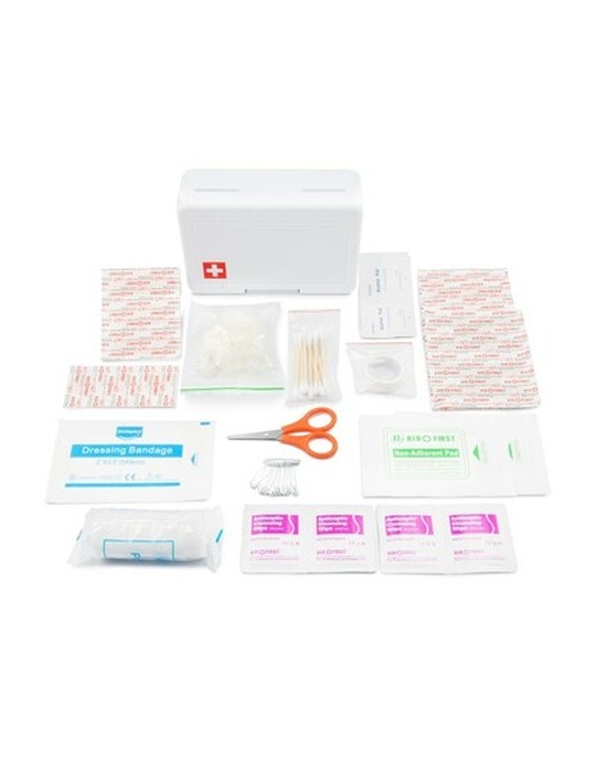 Trousse de premiers secours en coffret plastique, 64 pièces | Ramona