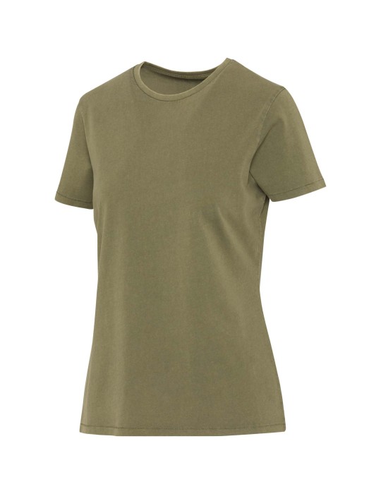 T-shirt femme délavé à manches courtes Nanaimo de 160 g/m2