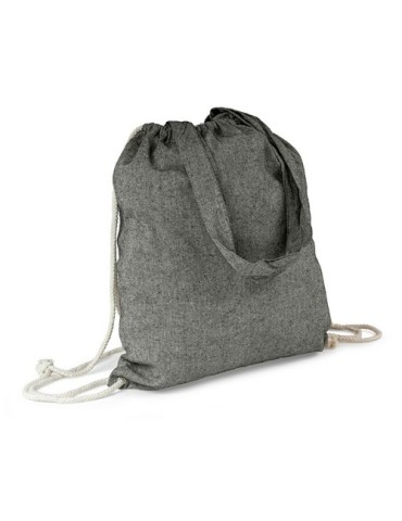 Sac en coton recyclé 2 en 1, sac à cordon et sac shopping | Gondulfo