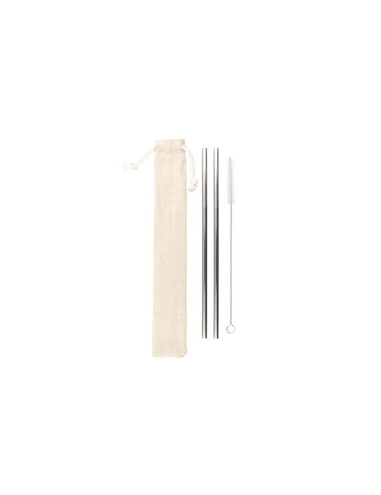 Ensemble de pailles réutilisables, 2 pièces avec brosse de nettoyage | Monim