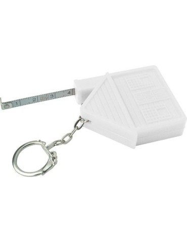 Porte-clés "maison", mètre-ruban 2m