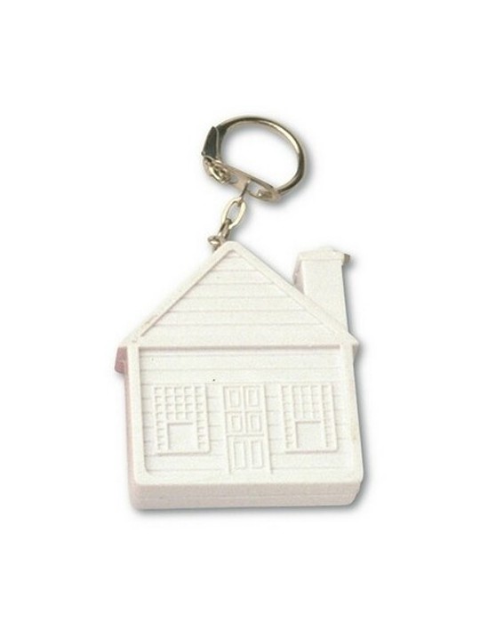 Porte-clés "maison", mètre-ruban 2m
