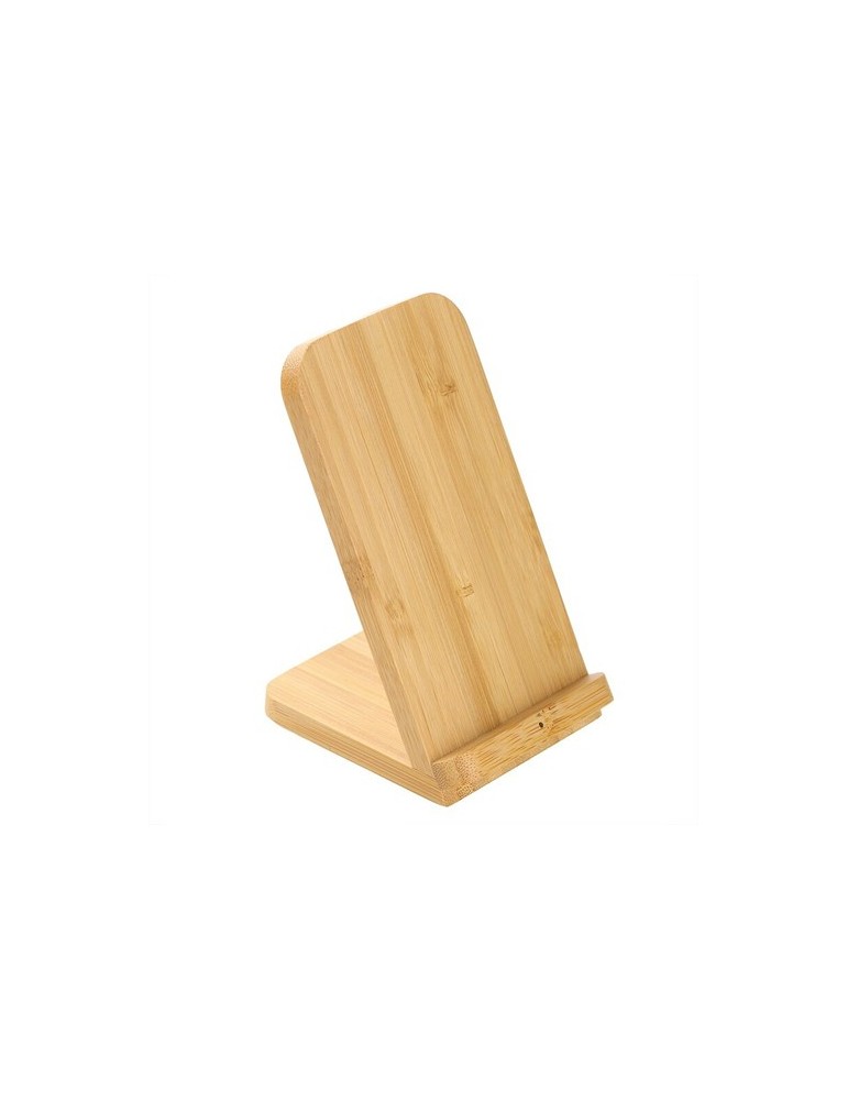 B'RIGHT chargeur sans fil en bambou 10W, support pour téléphone | Wilder