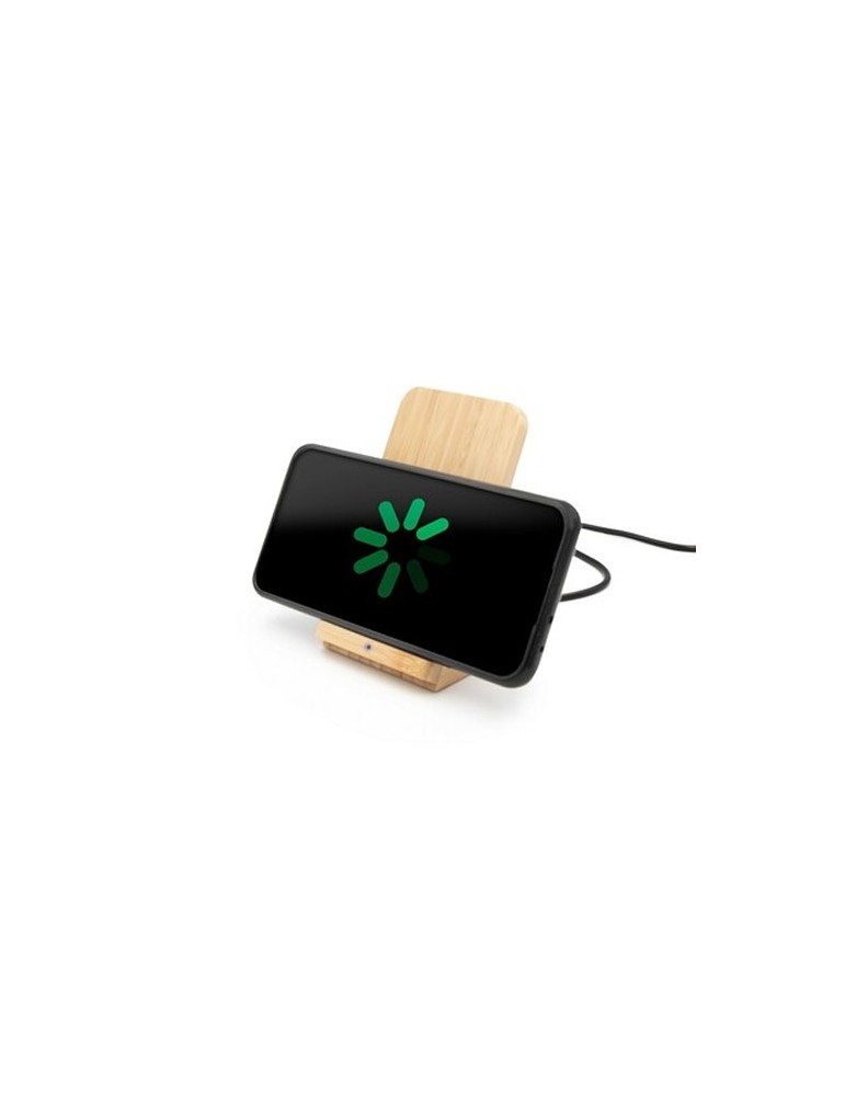 B'RIGHT chargeur sans fil en bambou 10W, support pour téléphone | Wilder