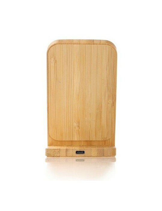 B'RIGHT chargeur sans fil en bambou 10W, support pour téléphone | Wilder
