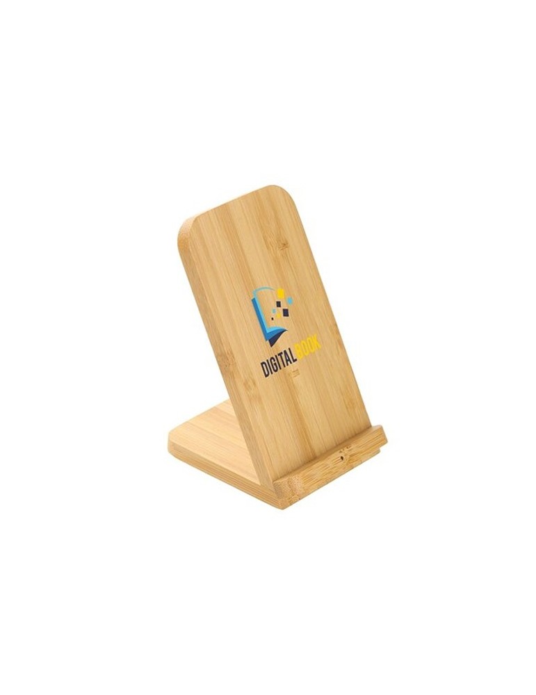 B'RIGHT chargeur sans fil en bambou 10W, support pour téléphone | Wilder