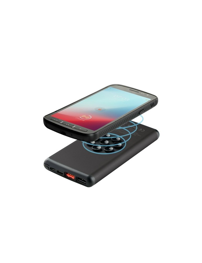 Power Bank sans fil Mauro Conti 10000 mAh avec ventouses, chargeur sans fil 10W | Stef