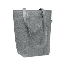 Sac shopping  en feutre RPET personnalisé - TASLO Matières : PET recyclé Couleurs : gris
