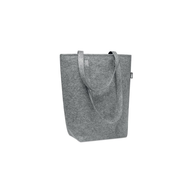 Sac shopping  en feutre RPET personnalisé - TASLO Matières : PET recyclé Couleurs : gris