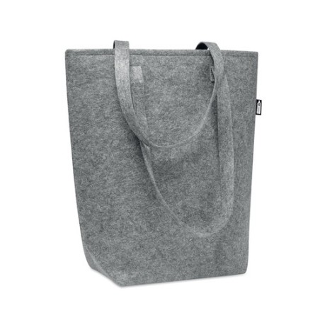 Sac shopping  en feutre RPET personnalisé - TASLO Matières : PET recyclé Couleurs : gris