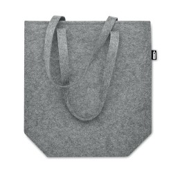 Sac shopping  en feutre RPET personnalisé - TASLO Matières : PET recyclé Couleurs : gris impression haute définition