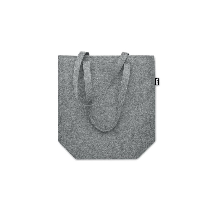 Sac shopping  en feutre RPET personnalisé - TASLO Matières : PET recyclé Couleurs : gris impression haute définition