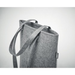 Sac shopping  en feutre RPET personnalisé - TASLO Matières : PET recyclé Couleurs : gris cadeau collaborateur premium
