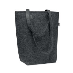 Sac shopping  en feutre RPET personnalisé - TASLO Matières : PET recyclé Couleurs : gris 2