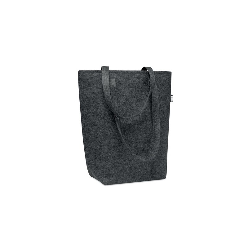 Sac shopping  en feutre RPET personnalisé - TASLO Matières : PET recyclé Couleurs : pierre personnalisable avec votre logo