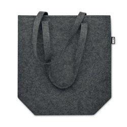 Sac shopping  en feutre RPET personnalisé - TASLO Matières : PET recyclé Couleurs : pierre marquage laser ultra précis