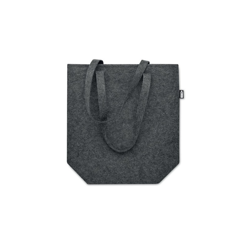 Sac shopping  en feutre RPET personnalisé - TASLO Matières : PET recyclé Couleurs : pierre marquage laser ultra précis