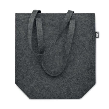 Sac shopping  en feutre RPET personnalisé - TASLO Matières : PET recyclé Couleurs : pierre marquage laser ultra précis