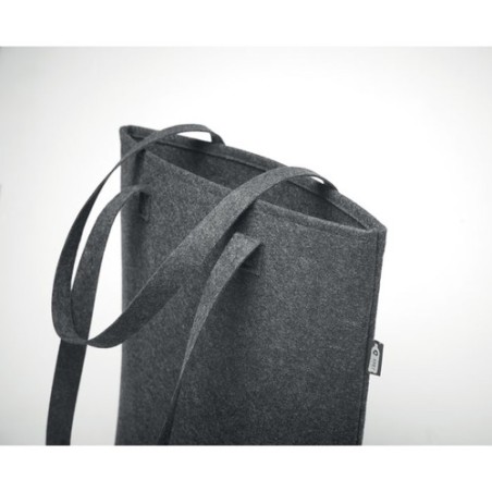 Sac shopping  en feutre RPET personnalisé - TASLO Matières : PET recyclé Couleurs : pierre objet promotionnel éco-responsable