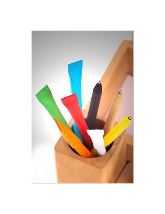 Stylo bille en papier avec capuchon | Debra