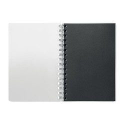 Carnet A5 Éco-responsable à Spirales en RPET ANOTATE Matières : papier recyclé Couleurs : noir personnalisation rapide en France