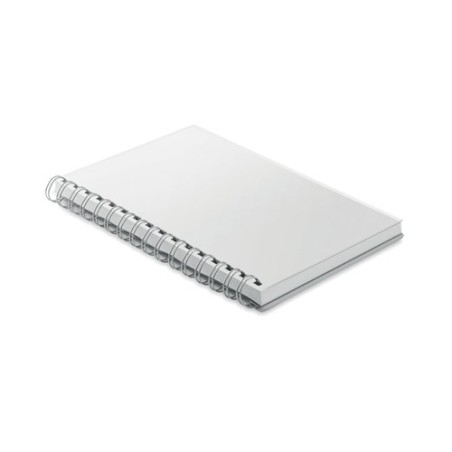 Carnet A5 Éco-responsable à Spirales en RPET ANOTATE Matières : papier recyclé Couleurs : blanc objet promotionnel éco-responsab