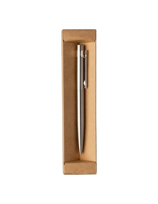 Stylo bille twist personnalisé en acier inoxydable recyclé Hannelore pas cher