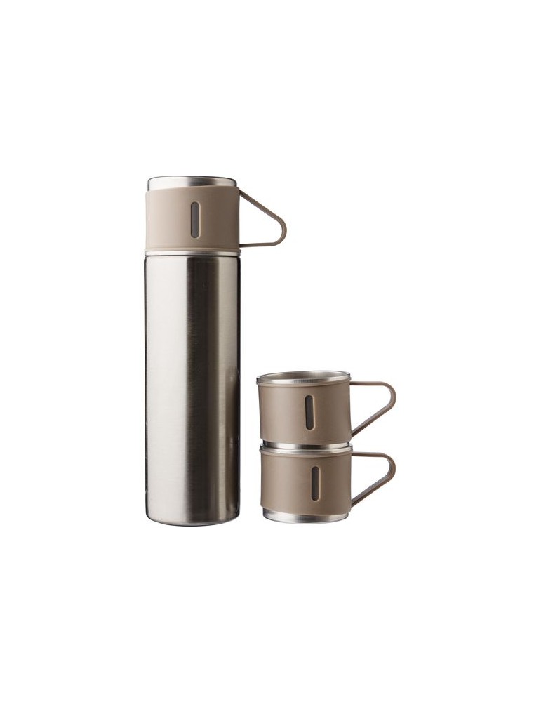 Set personnalisé d’une bouteille isotherme et deux tasses Herbert pas cher