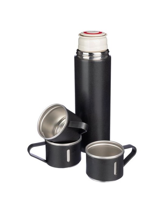 Set personnalisé d’une bouteille isotherme et deux tasses Herbert pas cher