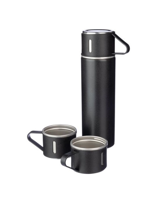 Set personnalisé d’une bouteille isotherme et deux tasses Herbert pas cher