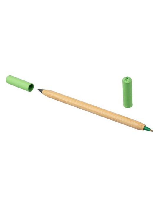 Crayon et Stylo en Bambou - Pratique Personnalisée pas cher