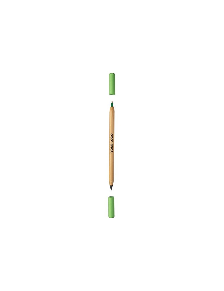 Crayon et Stylo en Bambou - Pratique Personnalisée pas cher