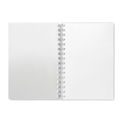 Carnet A5 Éco-responsable à Spirales en RPET ANOTATE Matières : papier recyclé Couleurs : blanc cadeau collaborateur premium