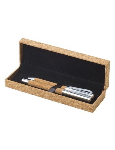 Parure stylo liège personnalisée Elmer - et élégante pas cher 2