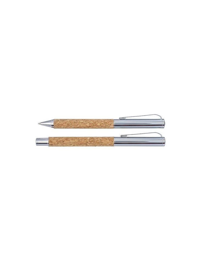 Parure stylo liège personnalisée Elmer - et élégante pas cher