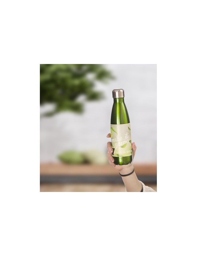 Gourde simple paroi 650 ml en acier inoxydable personnalisée