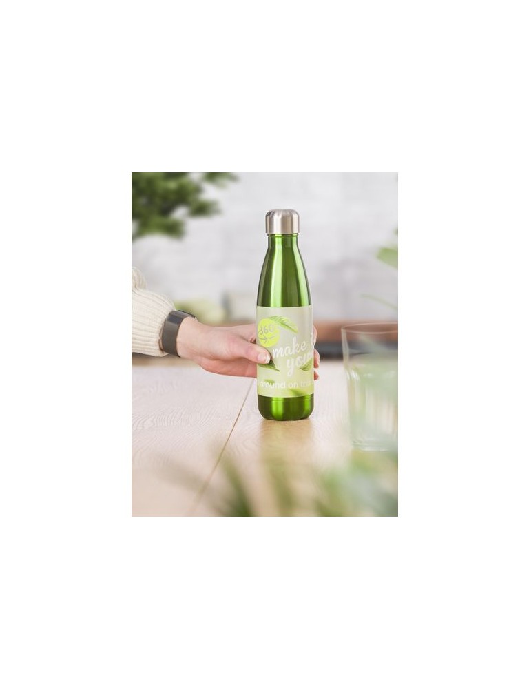 Gourde simple paroi 650 ml en acier inoxydable personnalisée