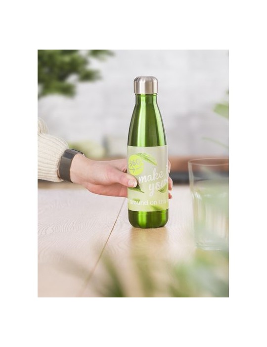 Gourde simple paroi 650 ml en acier inoxydable personnalisée