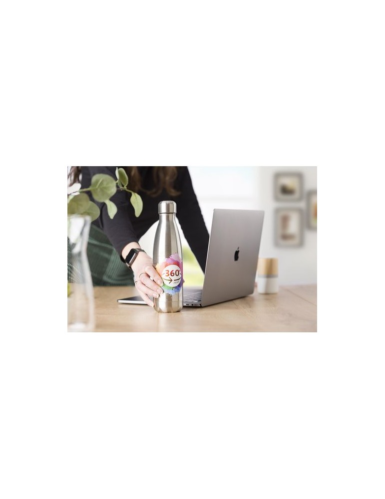 Gourde simple paroi 650 ml en acier inoxydable personnalisée